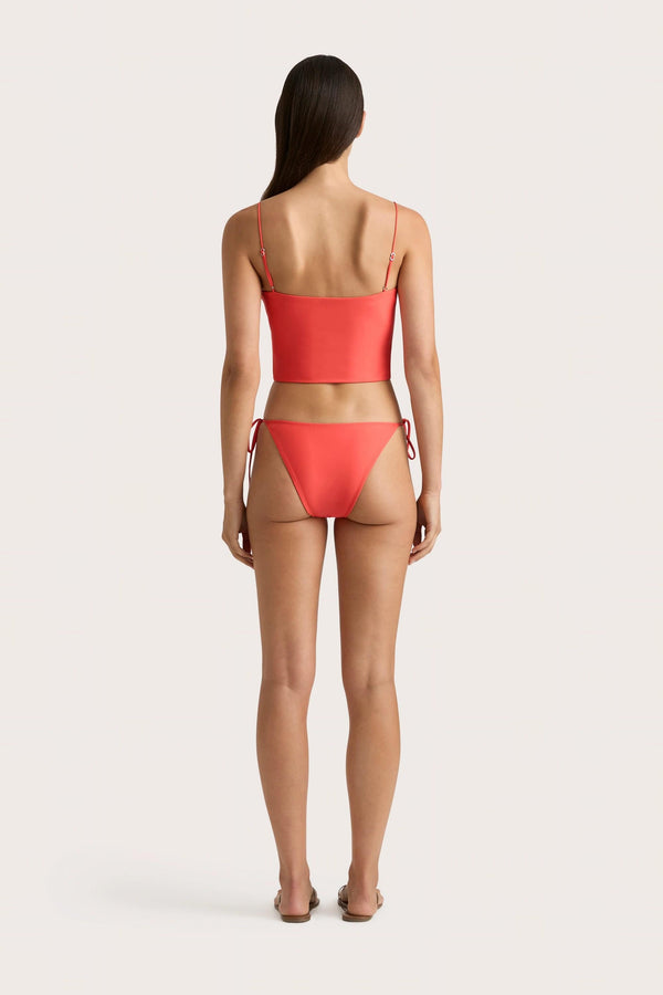 Faithfull The Brand Jean Swim Top Vermillion - Final Sale