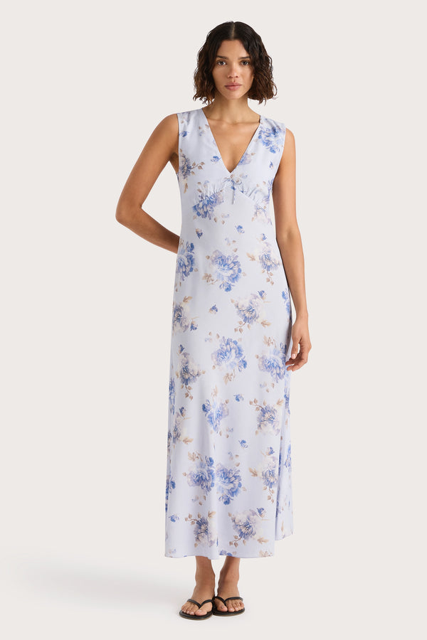 faithfull the brand Josephine Maxi Dress Leona Floral Lilac