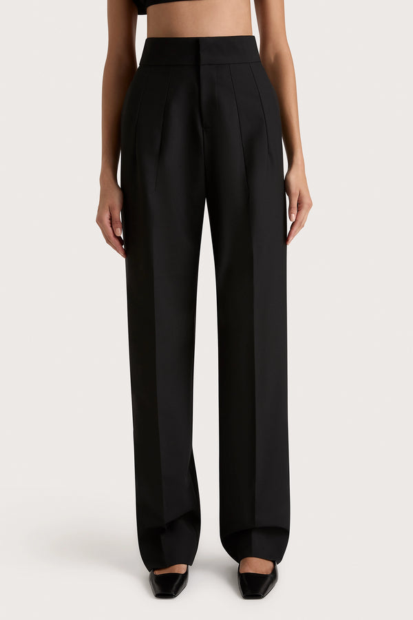 Faithfull The Brand Lena High Waisted Pant Black - Final Sale