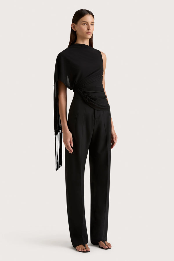Faithfull The Brand Lena High Waisted Pant Black - Final Sale