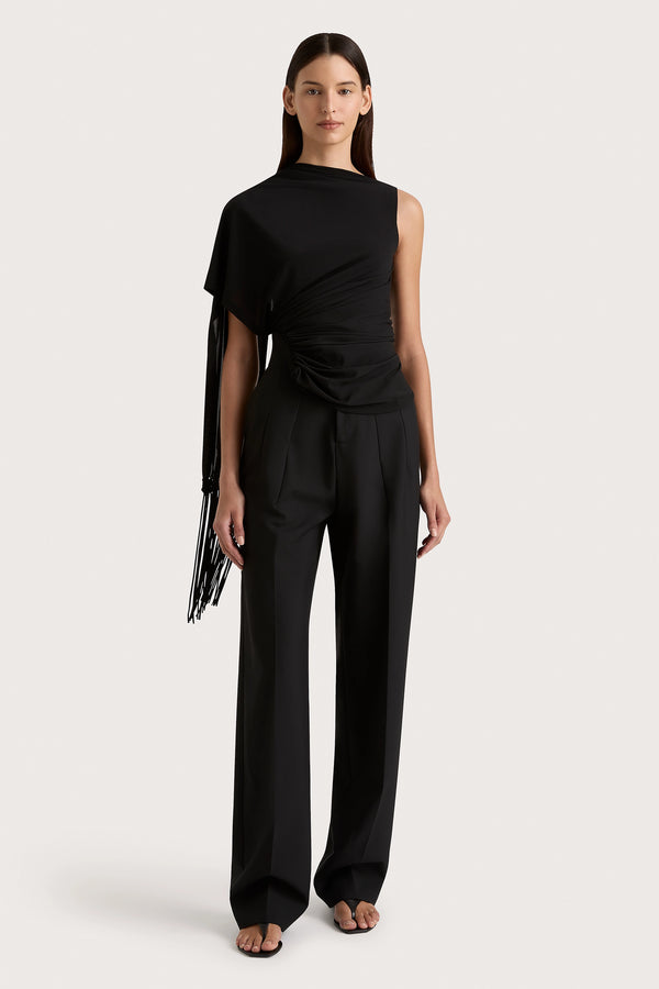 faithfull the brand Lena High Waisted Pant Black - Final Sale