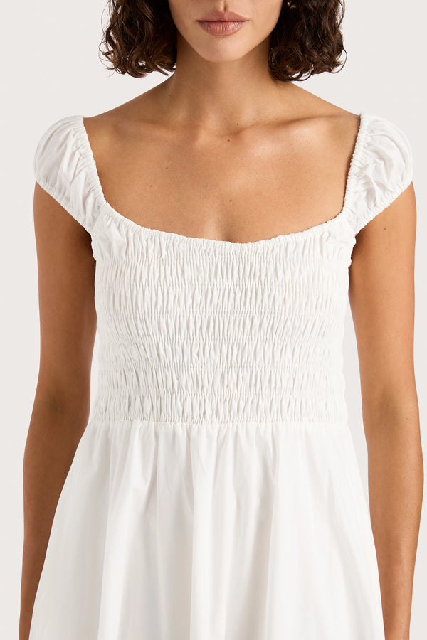 Faithfull The Brand Lene Midi Dress White - Final Sale