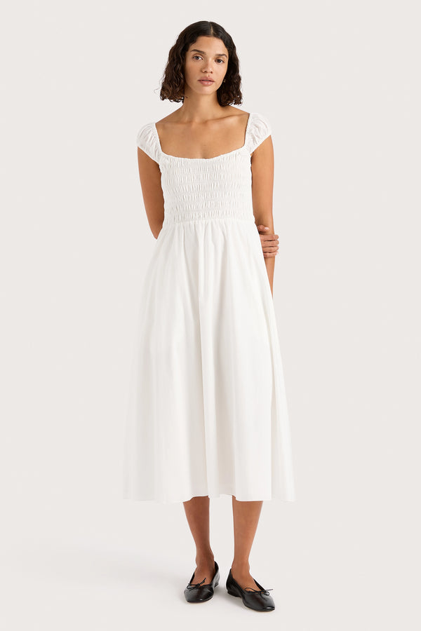 faithfull the brand Lene Midi Dress White - Final Sale
