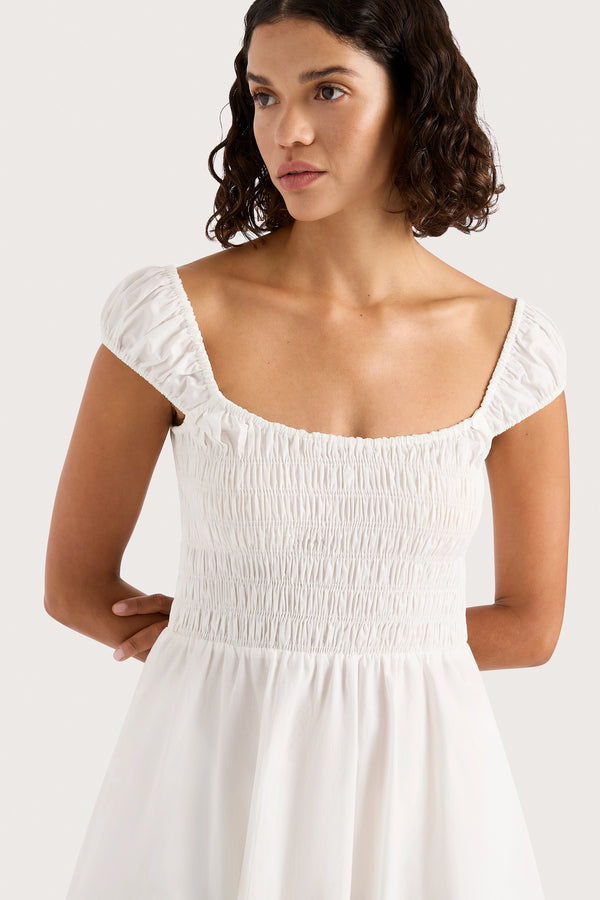 Faithfull The Brand Lene Mini Dress White - Final Sale