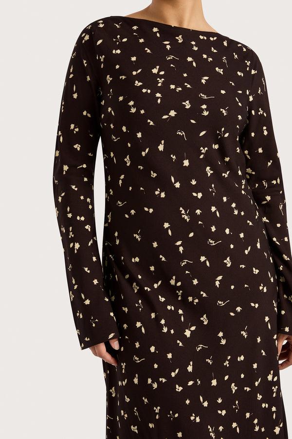 Faithfull The Brand Lilou Maxi Dress Clover Brown - Final Sale