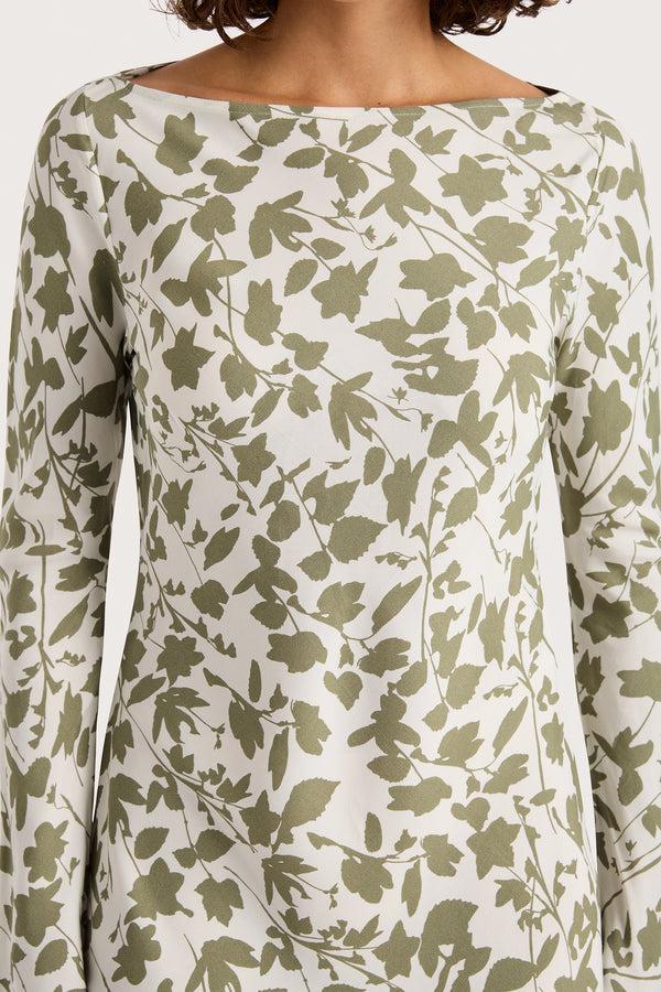 Faithfull The Brand Lilou Mini Dress Poplar Sage - Final Sale