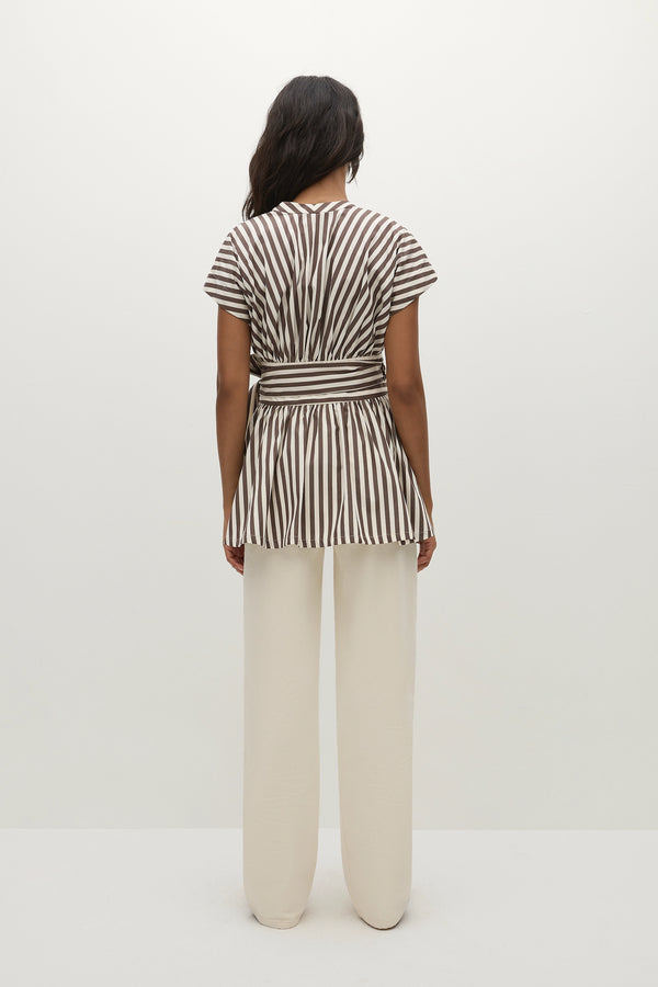 Faithfull The Brand Lova Top Norway Stripe Espresso