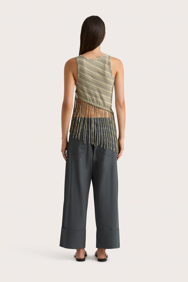 Faithfull The Brand Maceio Top Lemon Navy Stripe - Final Sale