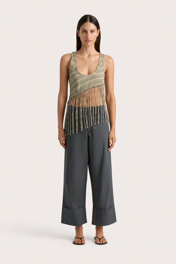 faithfull the brand Maceio Top Lemon Navy Stripe - Final Sale