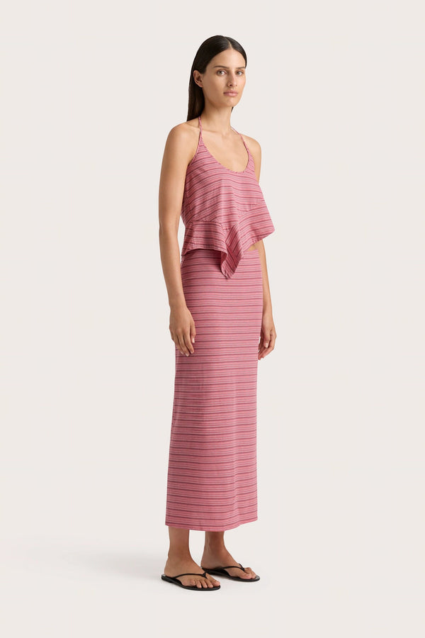 Faithfull The Brand Maceio Top Vermillion Stripe - Final Sale