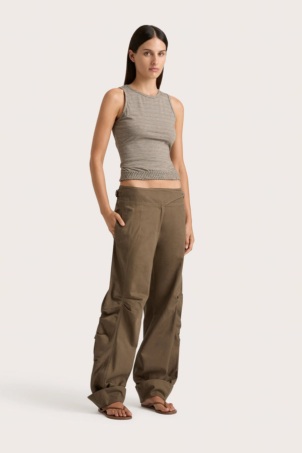 Faithfull The Brand Maceio Top Walnut Stripe - Final Sale