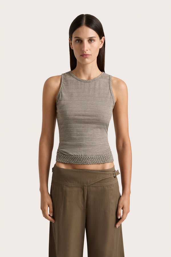 Faithfull The Brand Maceio Top Walnut Stripe - Final Sale