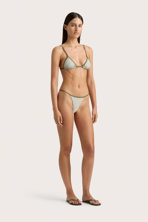 Faithfull The Brand Manon Bikini Top Oliander Khaki - Final Sale