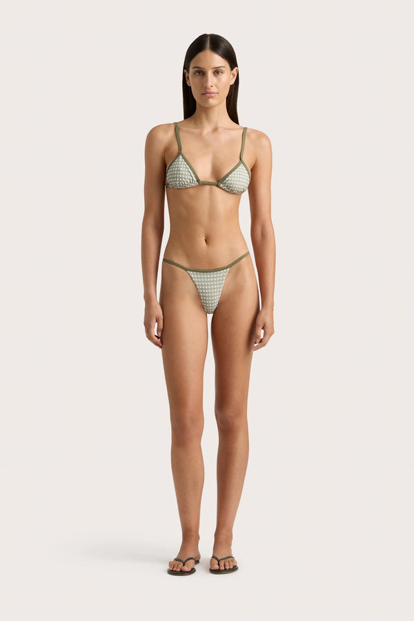 faithfull the brand Manon Bikini Top Oliander Khaki - Final Sale