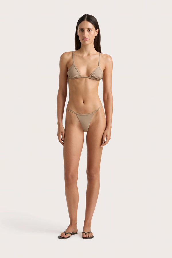 faithfull the brand Manon Bikini Top Taupe - Final Sale