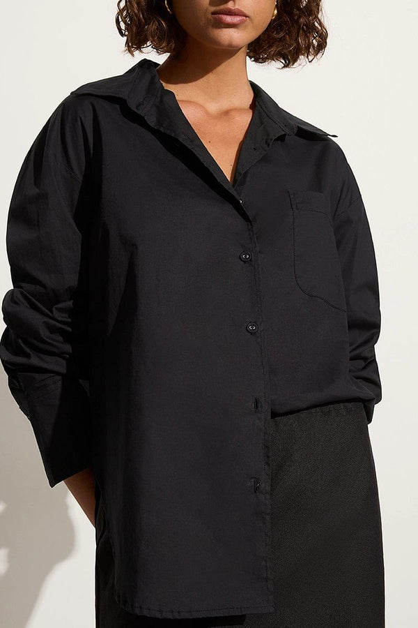 Faithfull The Brand Mirabella Shirt Black - Final Sale