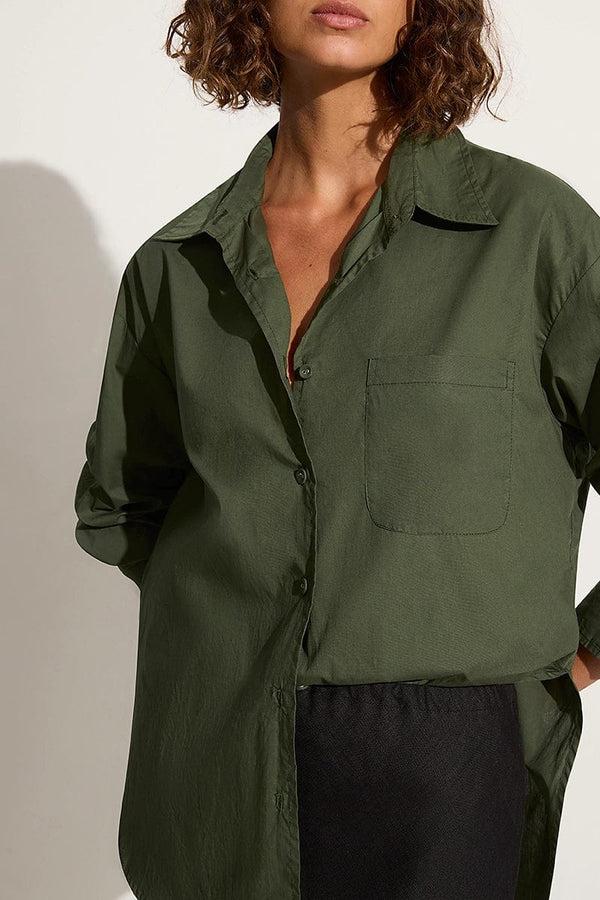 Faithfull The Brand Mirabella Shirt Pine - Final Sale