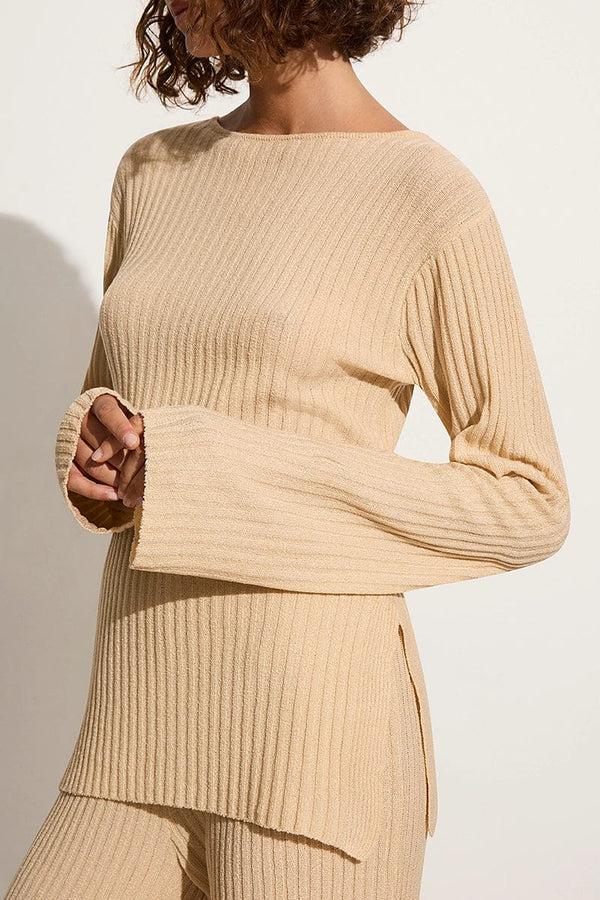 faithfull the brand Mitras Tunic Top Beige - Final Sale