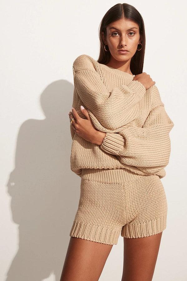 faithfull the brand Myles Knit Shorts Cream - Final Sale