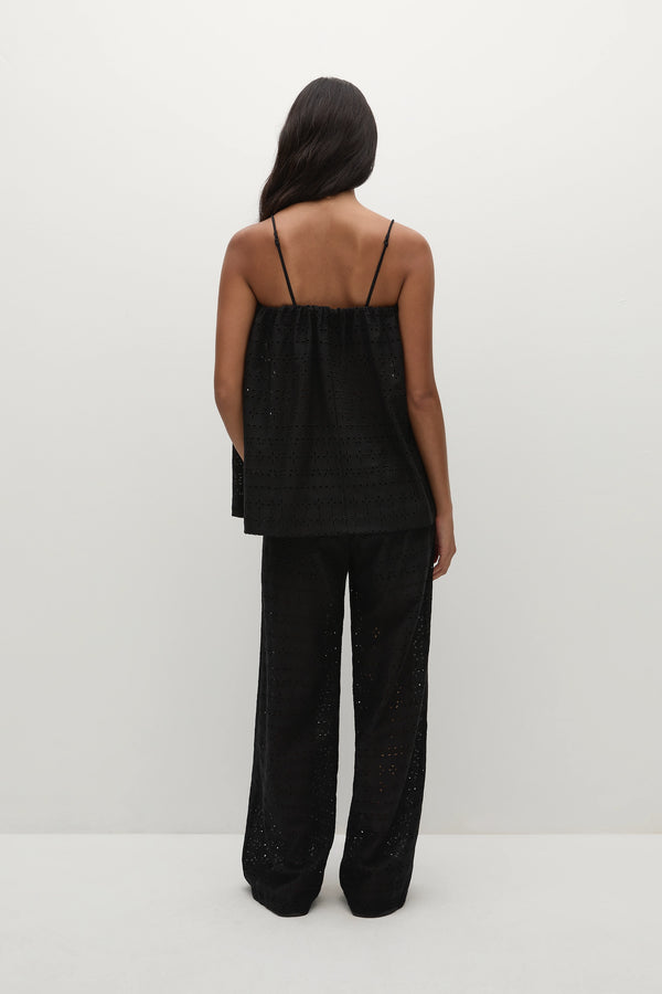 Faithfull The Brand Navia Top Agnes Broderie Anglaise Black