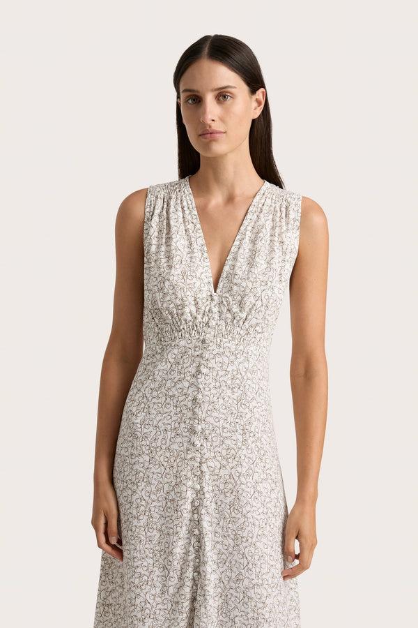 Faithfull The Brand Oceane Midi Dress Calla Umber - Final Sale