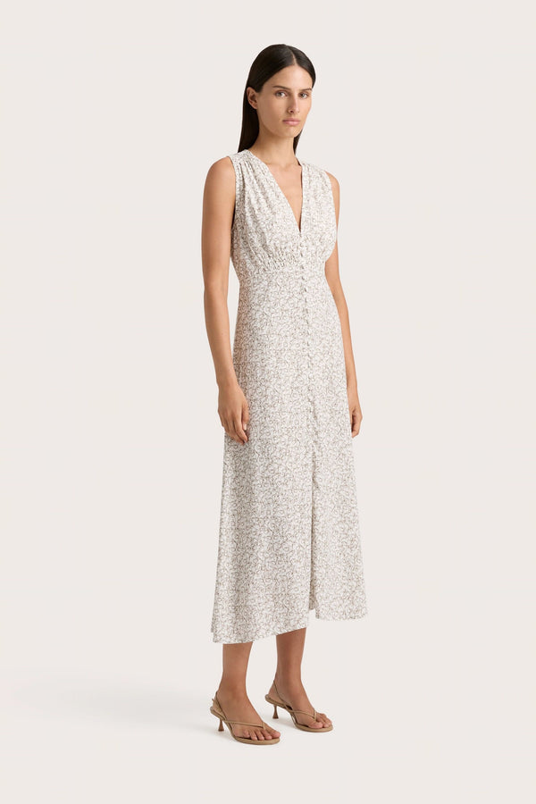 Faithfull The Brand Oceane Midi Dress Calla Umber - Final Sale