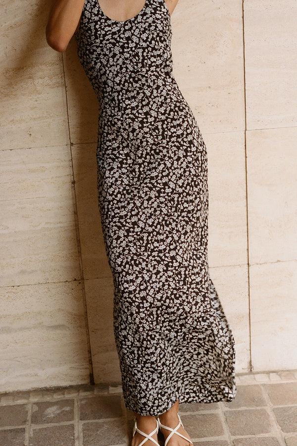 Faithfull The Brand Olivia Maxi Dress Amaryllis Floral Black - Final Sale