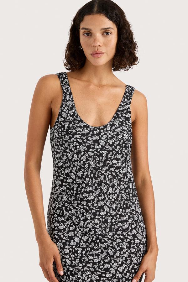Faithfull The Brand Olivia Maxi Dress Amaryllis Floral Black - Final Sale