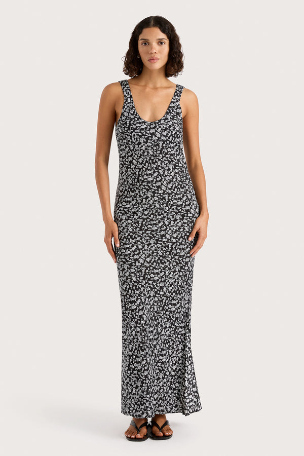 faithfull the brand Olivia Maxi Dress Amaryllis Floral Black - Final Sale