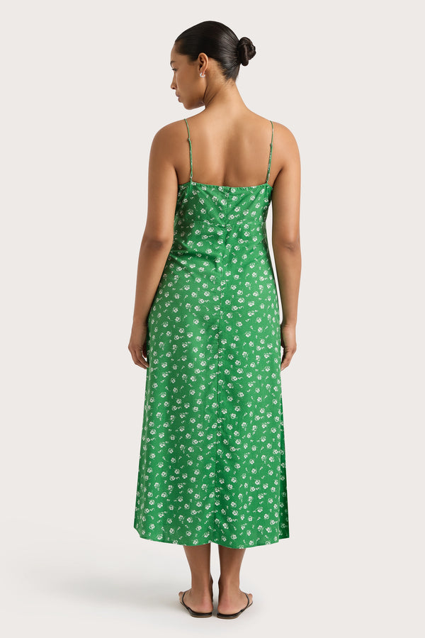 Faithfull The Brand Pau Midi Dress Green - Final Sale