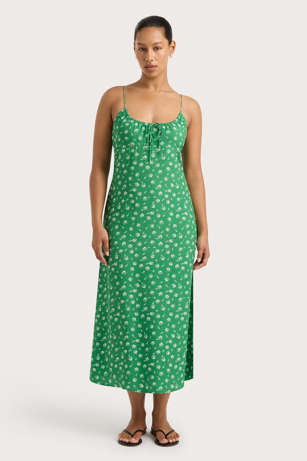 faithfull the brand Pau Midi Dress Green - Final Sale