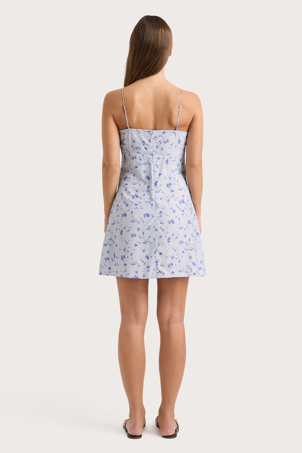 Faithfull The Brand Pau Mini Dress Blossom Blue - Final Sale