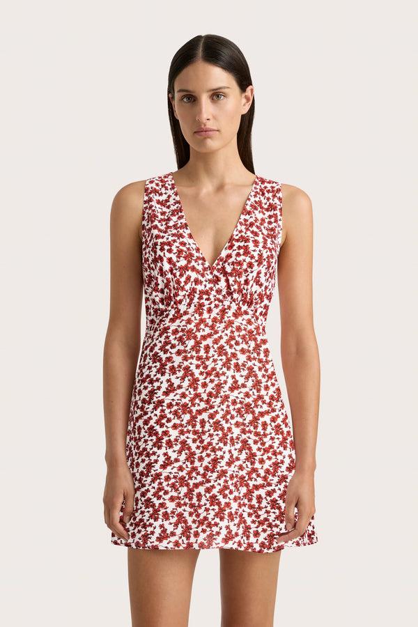 Faithfull The Brand Penne Mini Dress Leilani Red - Final Sale