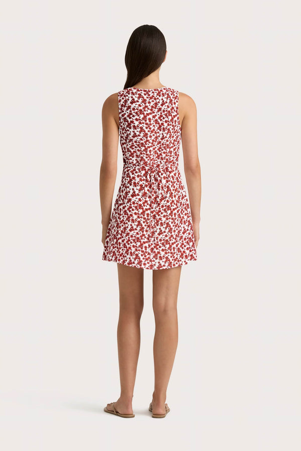 Faithfull The Brand Penne Mini Dress Leilani Red - Final Sale