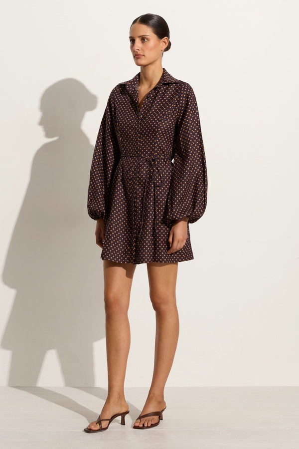 Faithfull The Brand Rae Mini Dress Ludovica Polka Dot - Final Sale