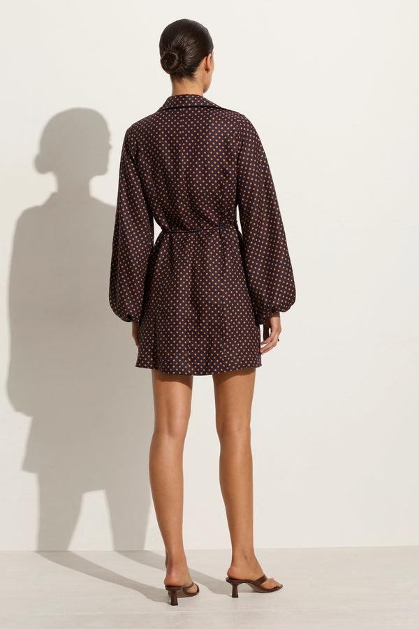 Faithfull The Brand Rae Mini Dress Ludovica Polka Dot - Final Sale