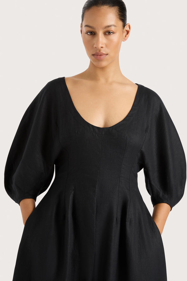 Faithfull The Brand Raynara Maxi Dress Black - Final Sale