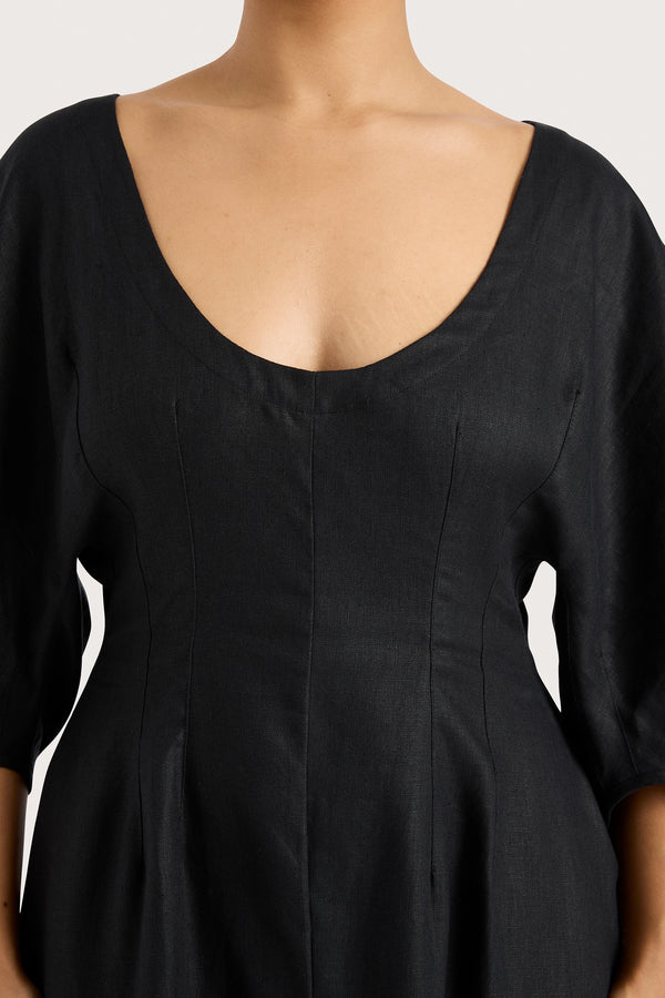 Faithfull The Brand Raynara Maxi Dress Black - Final Sale