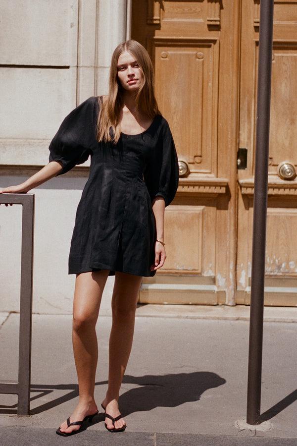 Faithfull The Brand Raynara Mini Dress Black - Final Sale