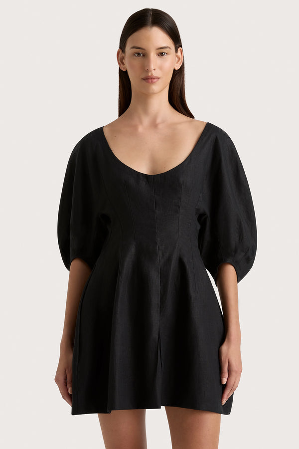 Faithfull The Brand Raynara Mini Dress Black - Final Sale