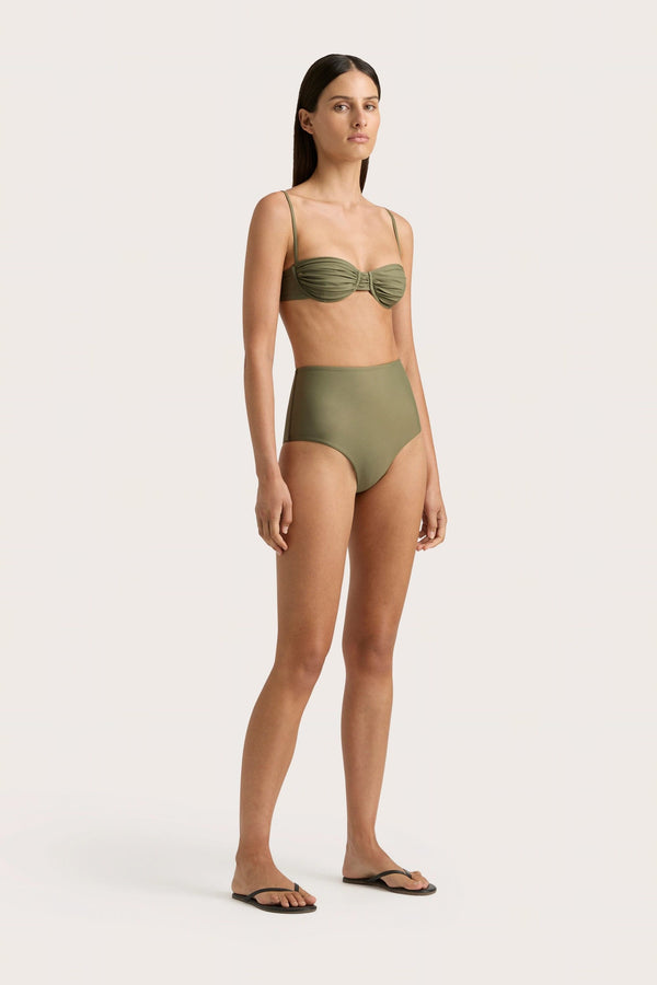Faithfull The Brand Reyes Bikini Bottom Khaki - Final Sale