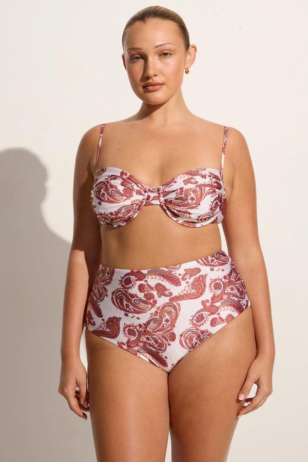Faithfull The Brand Reyes Bikini Bottoms Alessia Paisley - Final Sale
