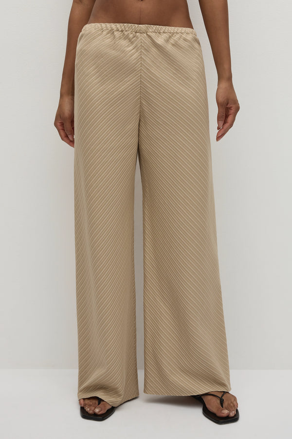 Faithfull The Brand Selan Pant Pinstripe Fawn White