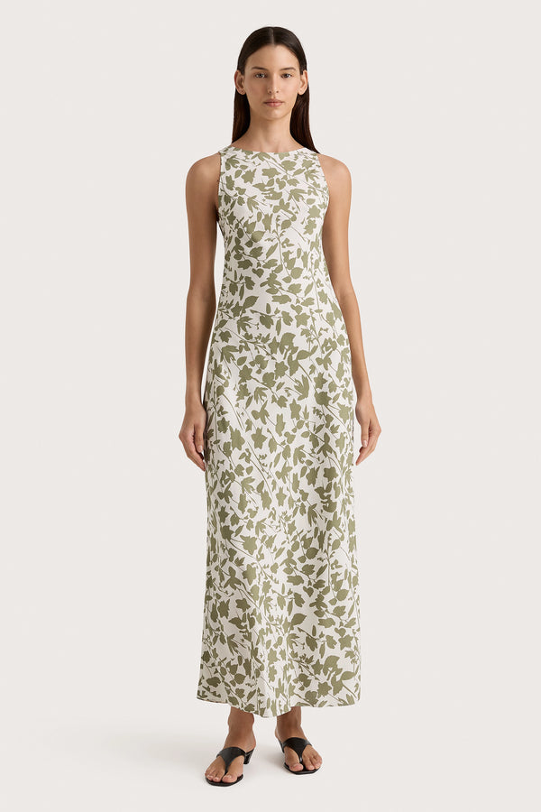 Faithfull The Brand Silya Maxi Dress Poplar Sage - Final Sale