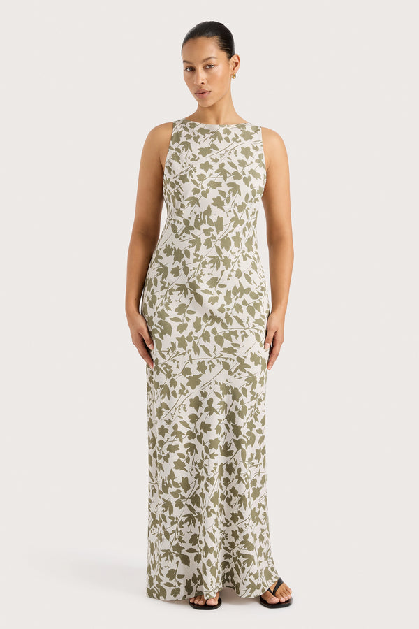 faithfull the brand Silya Maxi Dress Poplar Sage - Final Sale