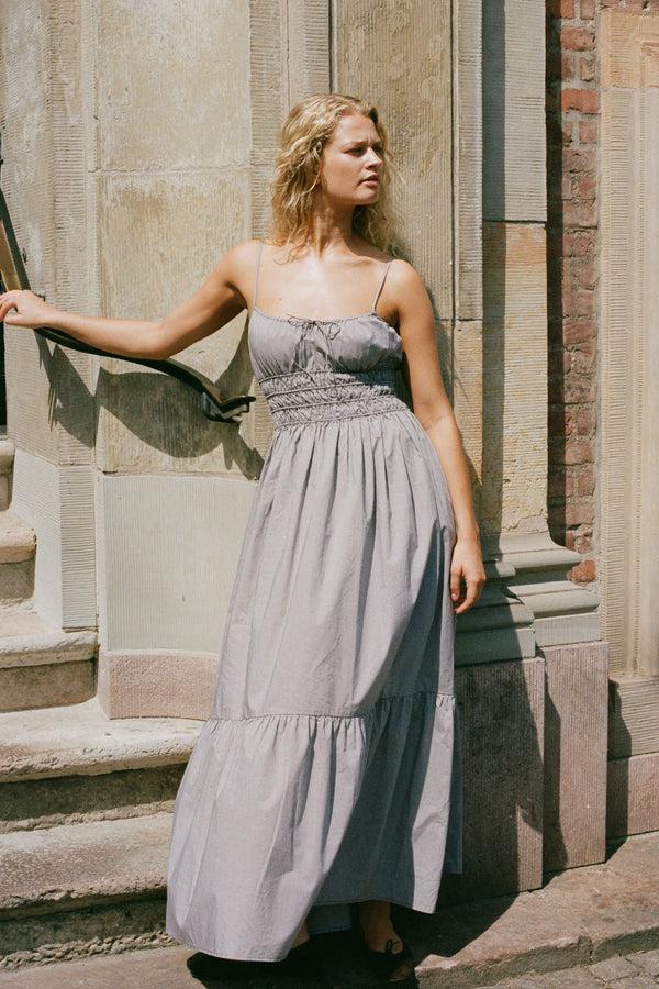 Faithfull The Brand Sofie Maxi Dress Hanne Gingham Espresso