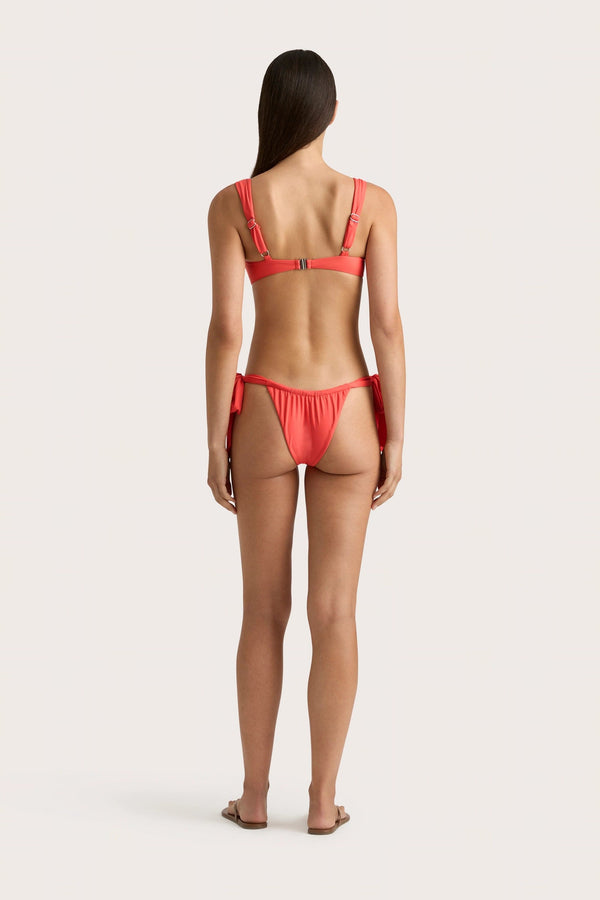 Faithfull The Brand Sol Bikini Top Vermillion - Final Sale