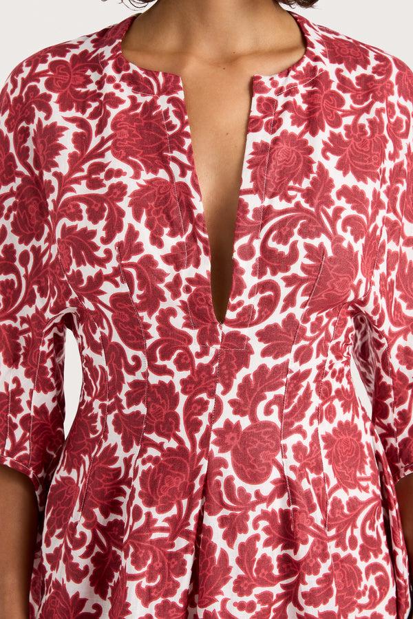 Faithfull The Brand Soleil Mini Dress Heuchera Print