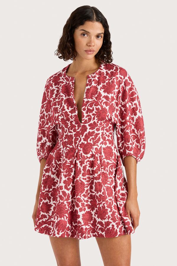 Faithfull The Brand Soleil Mini Dress Heuchera Print