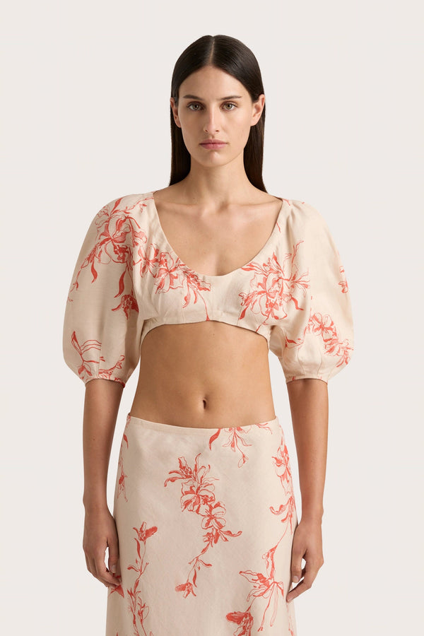 Faithfull The Brand Soleil Top Leilani Vermilion - Final Sale